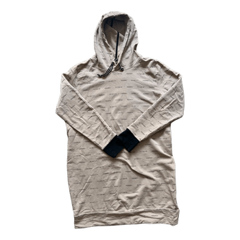 Beige kuviollinen huppari