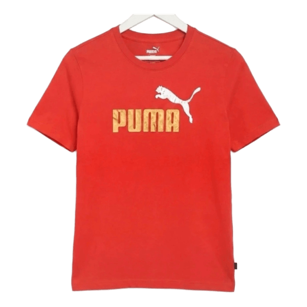 Puma Retro Logo T-Shirt Red/Gold Size L