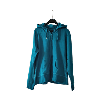 turkoosi huppari vetoketjulla