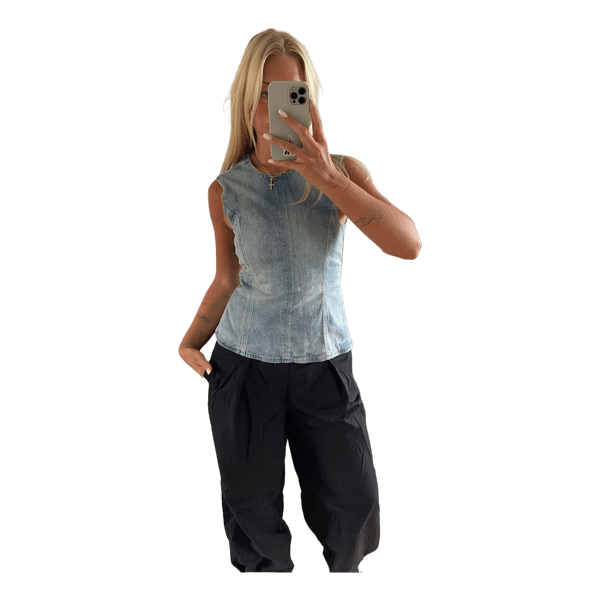 Blue denim top