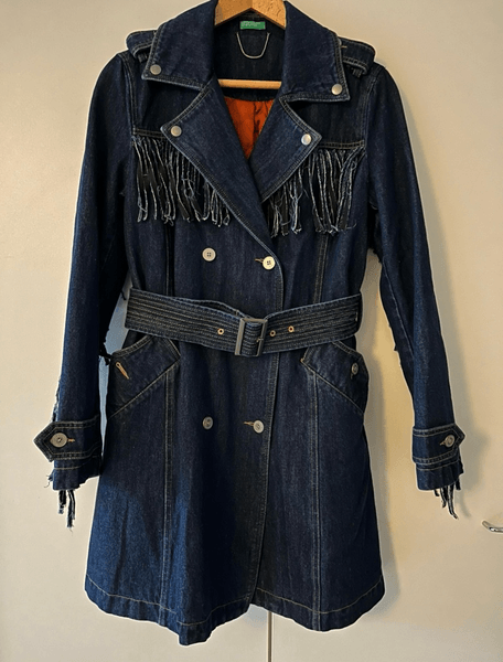 Fringe Denim Coat