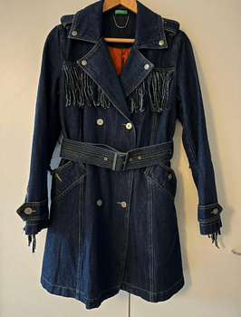 Fringe Denim Coat