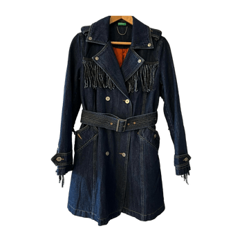 Fringe Denim Coat