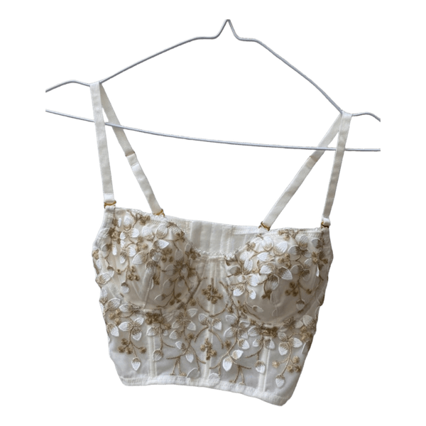Hvid blonde korsettop