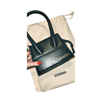 Black leather handbag Jacquemus 