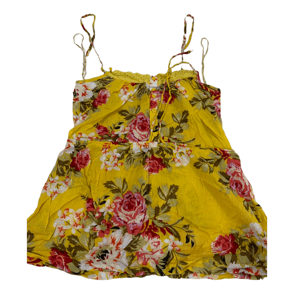 Yellow floral camisole top