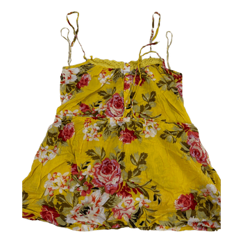 Yellow floral camisole top