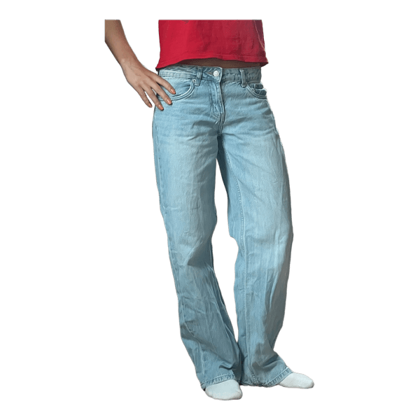 Lyseblå wide-leg jeans
