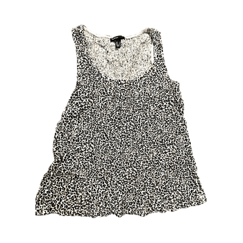 Black and white leopard print tank top