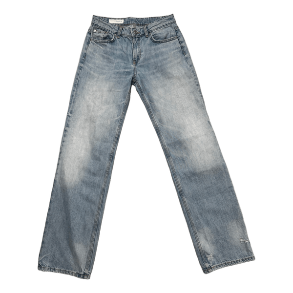 Zara light wash straight jeans