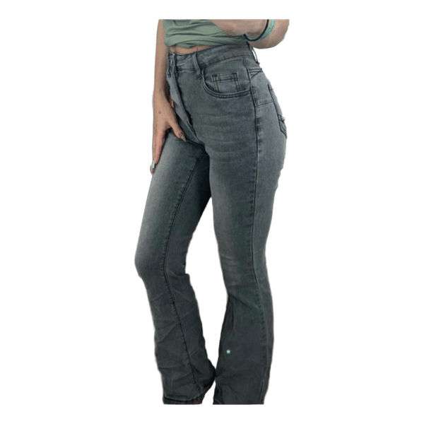 Grey flared jeans