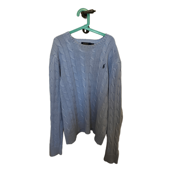 ralph lauren blue knitted sweater