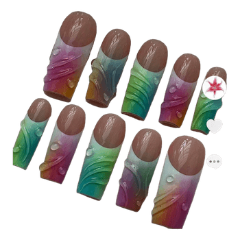 Colorful press-on nails