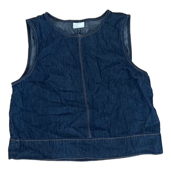 Mørkeblå ærmeløs denimtop