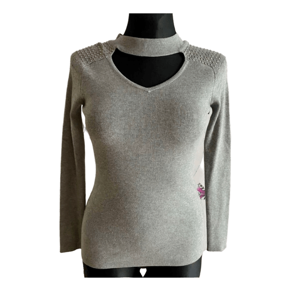 Grey embellished long sleeve