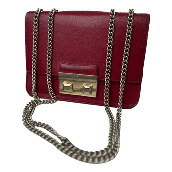 Red Furla leather bag