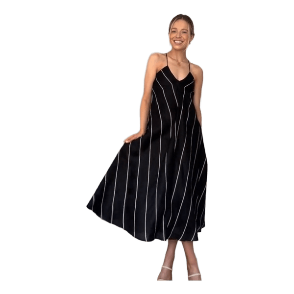 Massimo Dutti striped midi dress size S