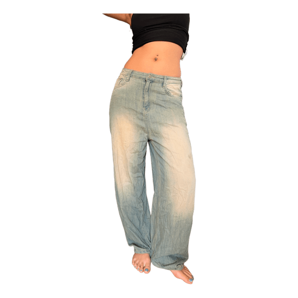 Ljusblå wide leg jeans