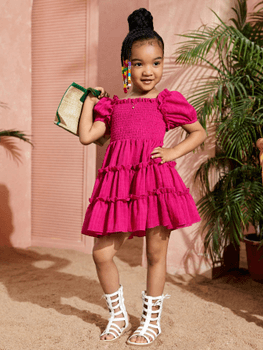 Toddler puff sleeve dress