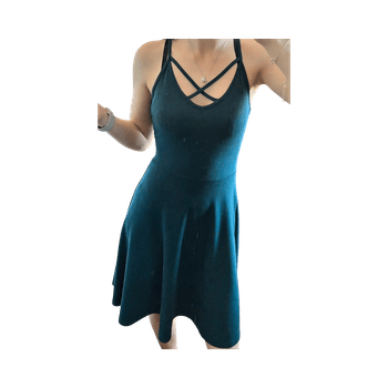 Teal skater dress