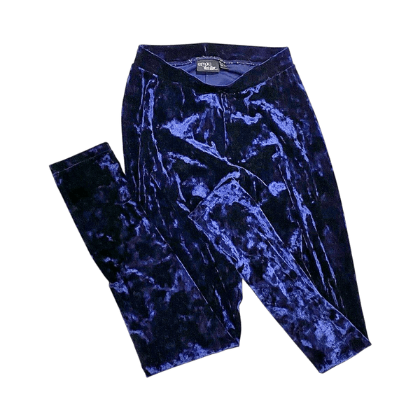Navy velvet leggings