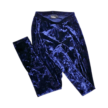 Navy velvet leggings