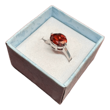 Silver 925 ring with a red stone| NOS