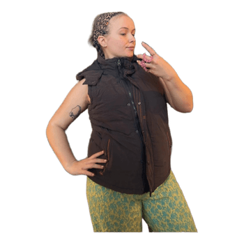 Brun quiltet vest