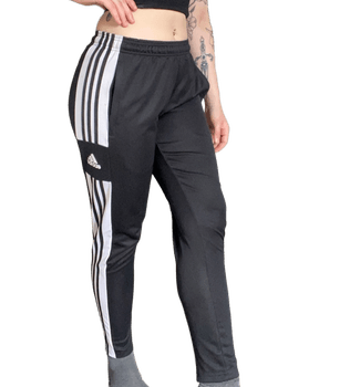 Black Adidas track pants