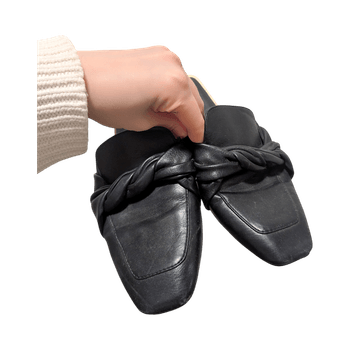 Zara black knot mules