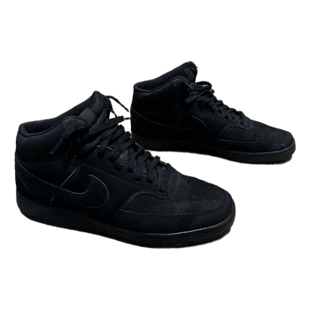 Black suede high top sneakers
