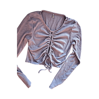 Vaaleanliila rypytetty paita