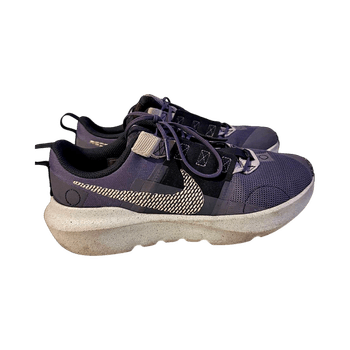 Purple running sneakers