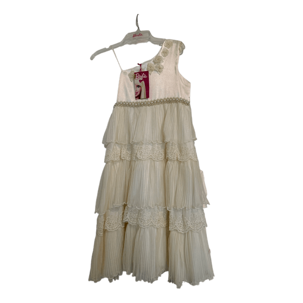 Cream layered tulle dress