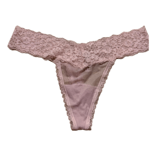 Pink lace thong