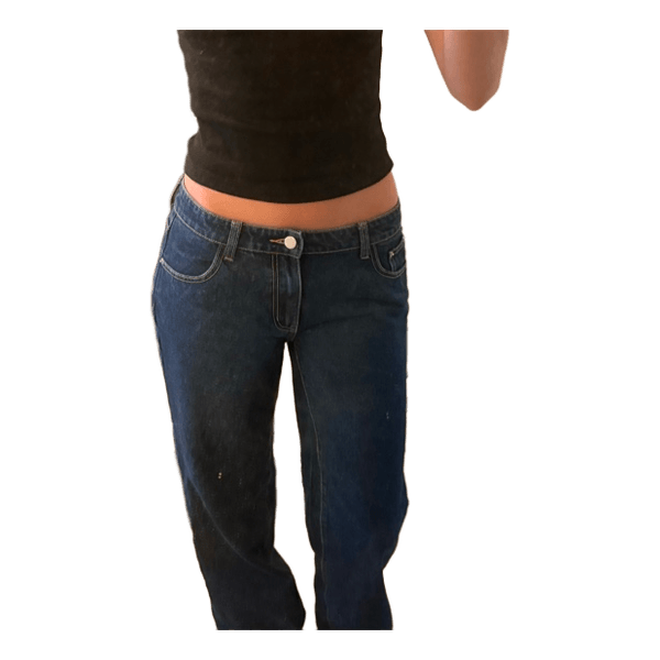 Mørkeblå straight jeans