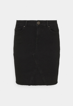 Black denim skirt