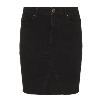 Black denim skirt