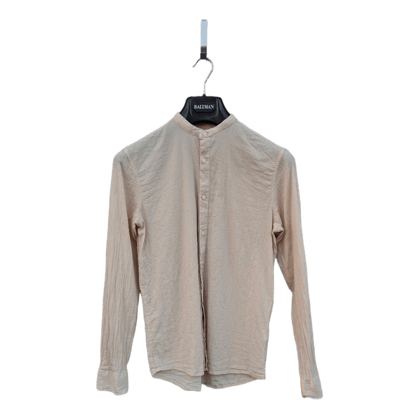 Beige püstkraega triiksärk