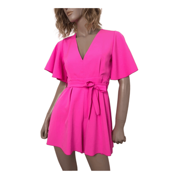 Pink v-neck playsuit