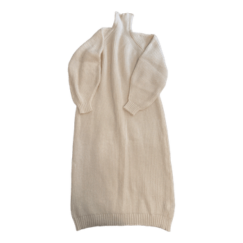 Cream knitted sweater dress