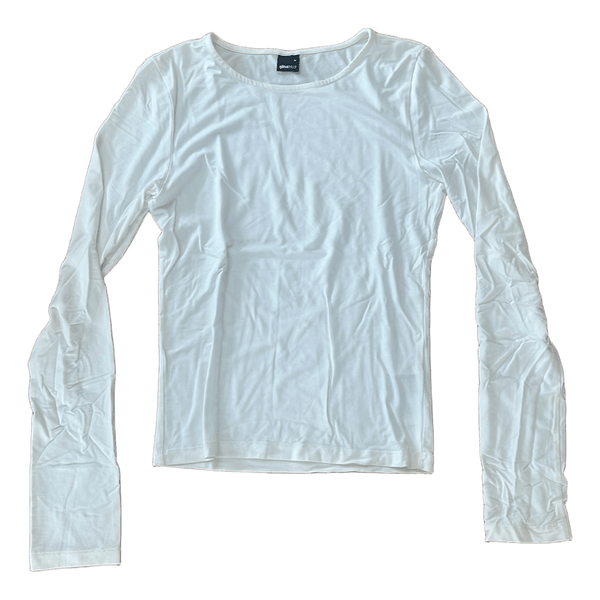 Hvid langærmet Gina Tricot top