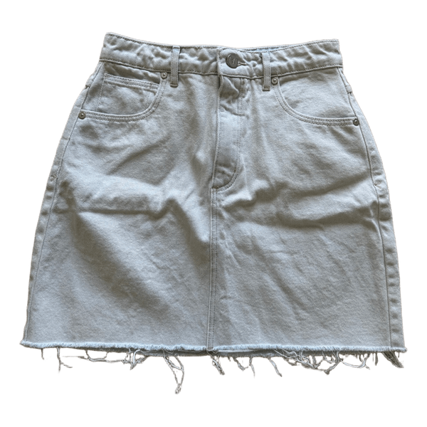 Light blue denim skirt