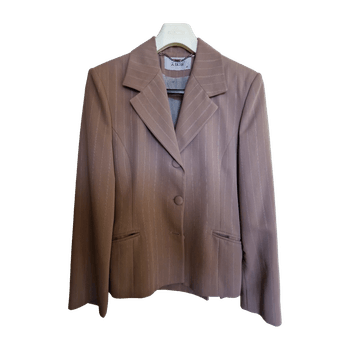 90s vintage grey pink skirt suit
