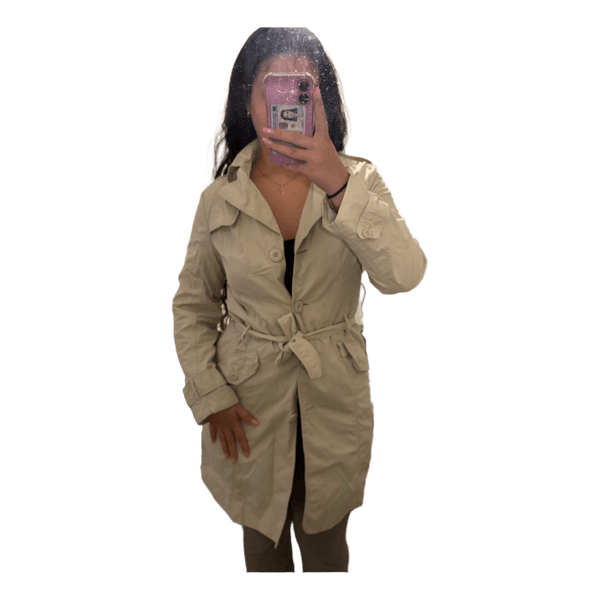 Beige trenssitakki