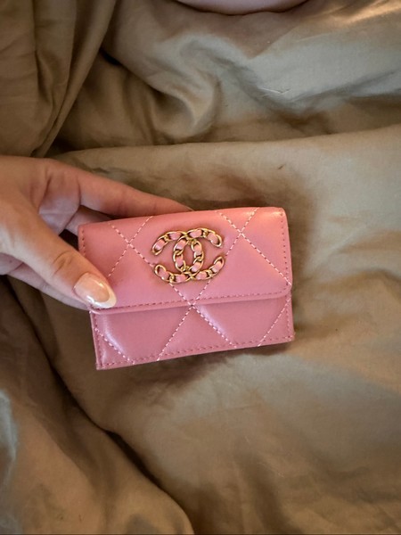 Pink leather wallet