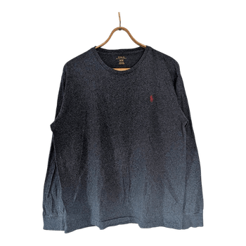 👕 Polo Ralph Lauren Long Sleeve T-Shirt – Dark Grey (Size M)