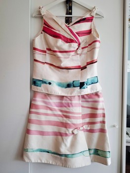 Louis Vuitton skirt top set in silk