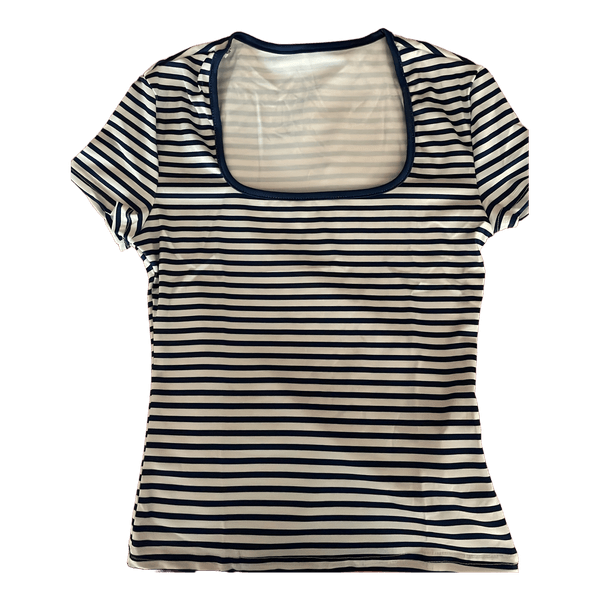 Stribet kortærmet t-shirt