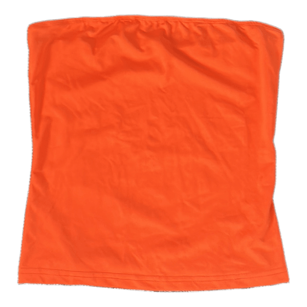 Orange stropløs tubetop